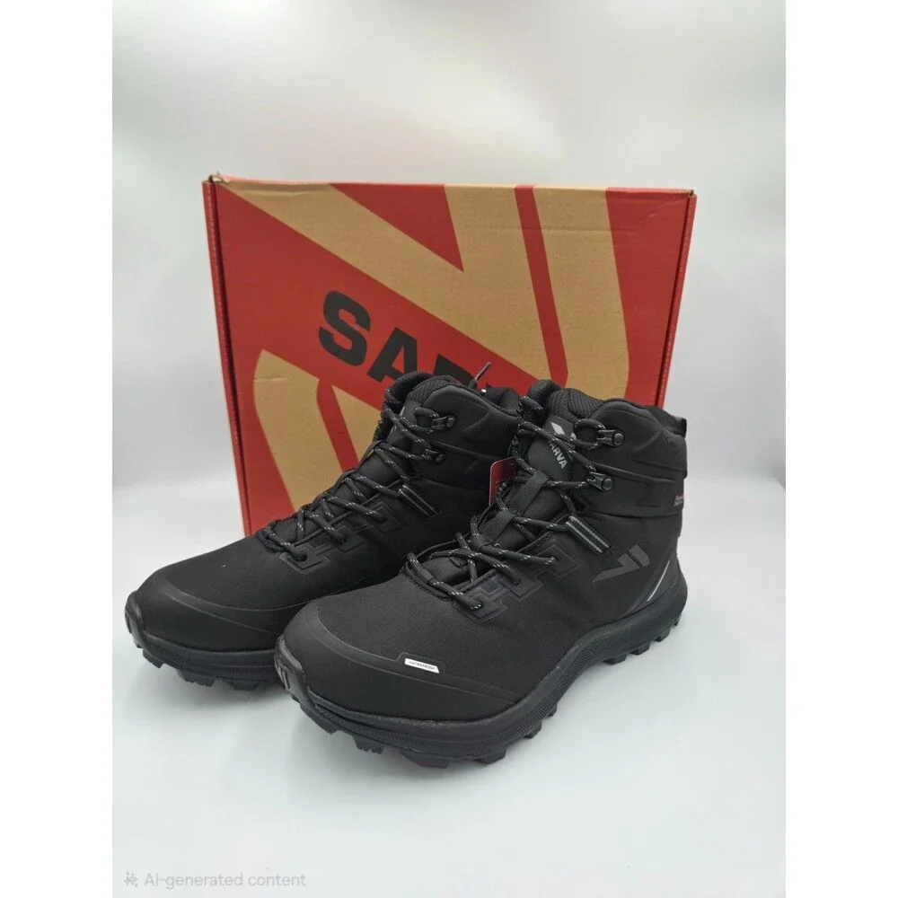 SARVA ARTIX MID MEN'S 10 EU 44 BLACK WATERPROOF WINTER HIKING BOOTS NEW BOX